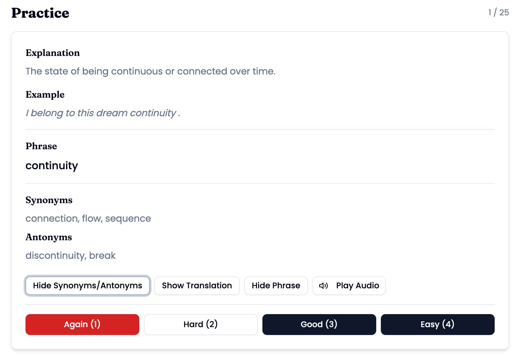 Turn new language into real vocabulary
